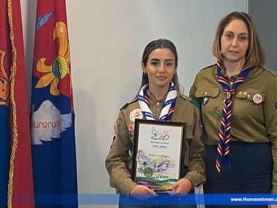 Kouyr Meghry Srabionian Selected as “Messenger of Peace” by The World Organization of the Scout Movement