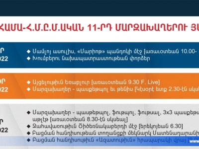 11th Pan-Homenetmen Games Program