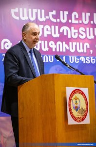 ՀԱՄԱ-ՀՄԸՄ-ԱԿԱՆ ԽՄԲԱՊԵՏԱԿԱՆ Թ. ՀԱՄԱԳՈՒՄԱՐԻՆ ՄԵԿՆԱՐԿԸ ՅԱՋՈՂՈՒԹԵԱՄԲ ՏՐՈՒԵՑԱՒ ԳԱՀԻՐԷԻ ՄԷՋ — 3
